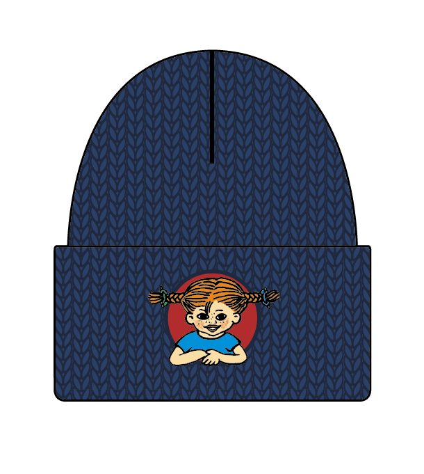 Pippi Longstocking Knitted beanie Navy
