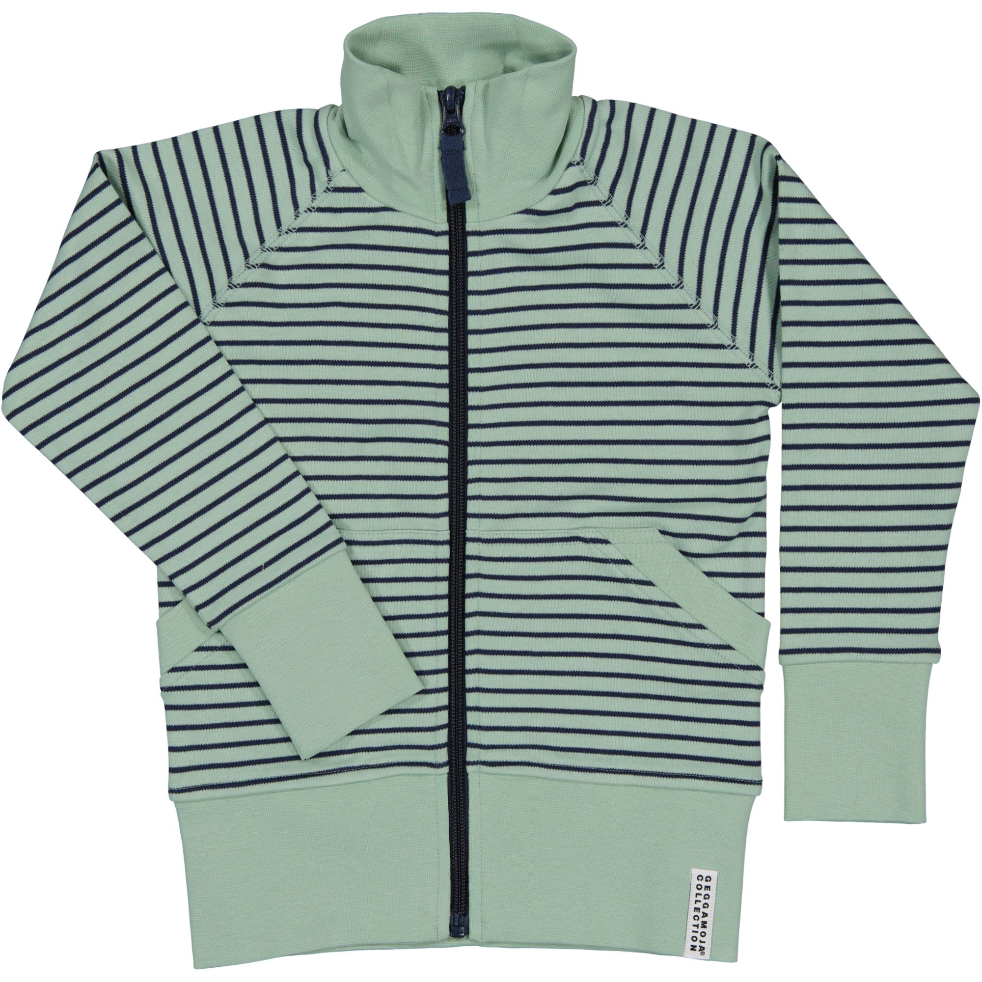 Zip sweater Green/navy str