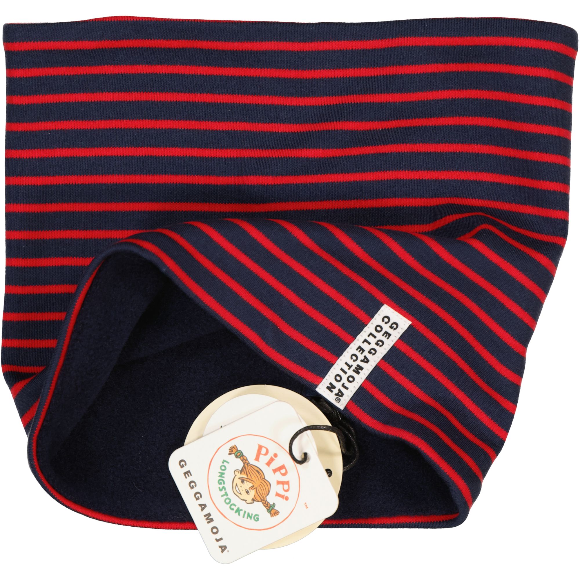 Pippi Longstocking Tube w fleece Red Str  One Size