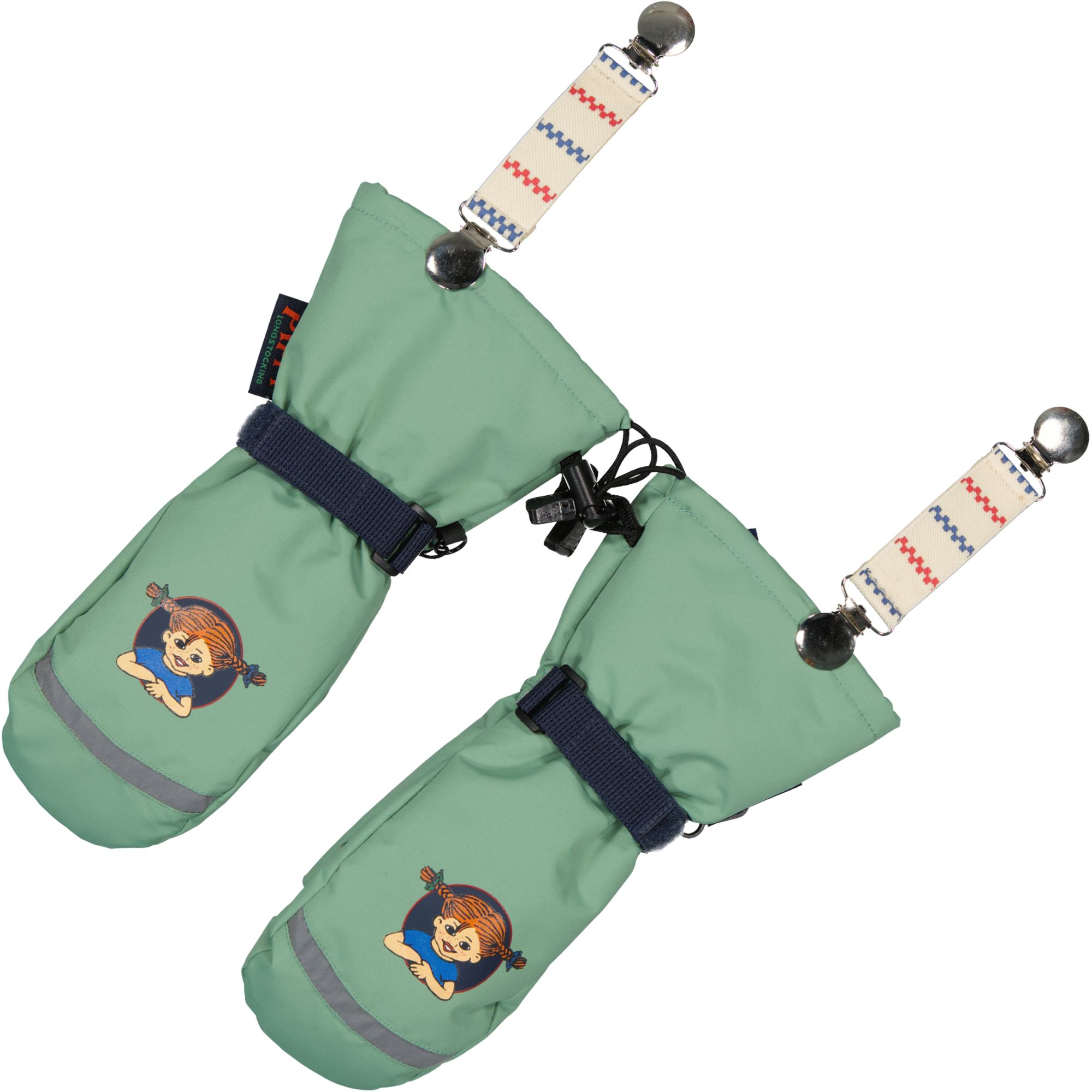 Pippi Longstocking Mitten holder Multi str  One Size
